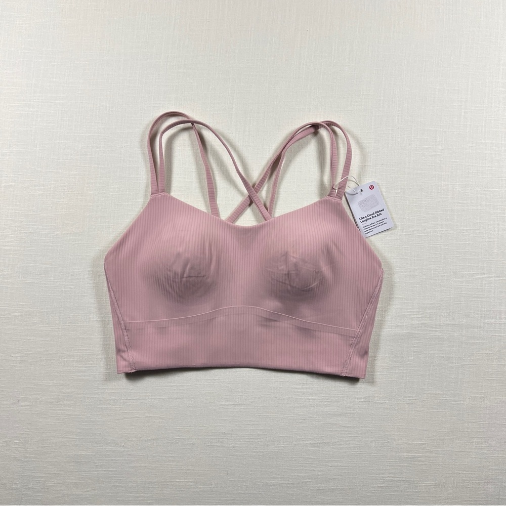 Lululemon Like a Cloud Longline Bra B/C *Ribbed - Pink Haze - Size 8